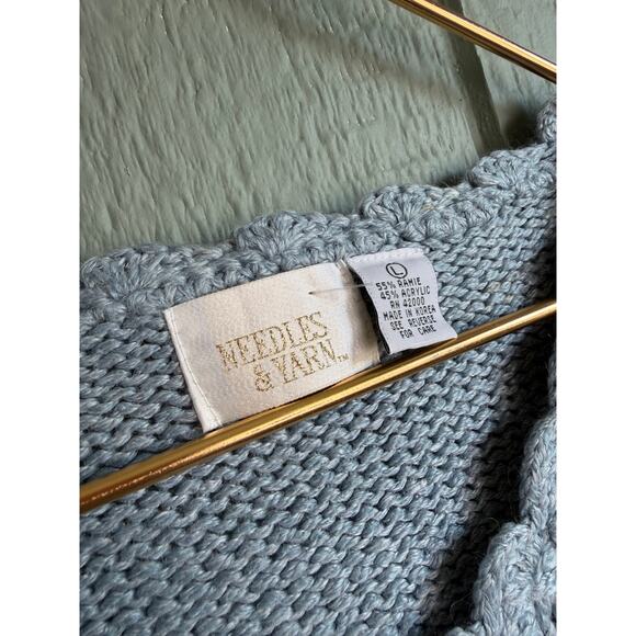 Vintage 90s Cottagecore Floral Embroidered Sweater, Large - Picture 4 of 6